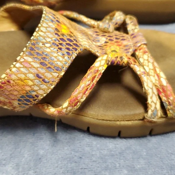 🔵 🎉Host Pick!🎉 Sz 8 Aerosoles Multicolored Snake Print Sandals - Picture 8 of 9